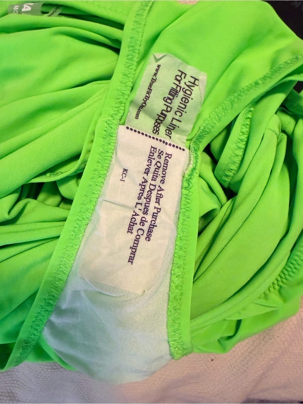 NWT Norma Kamali Diana Dress to Knee Neon Green M Asymmetrical Draped Dress - Picture 10 of 10